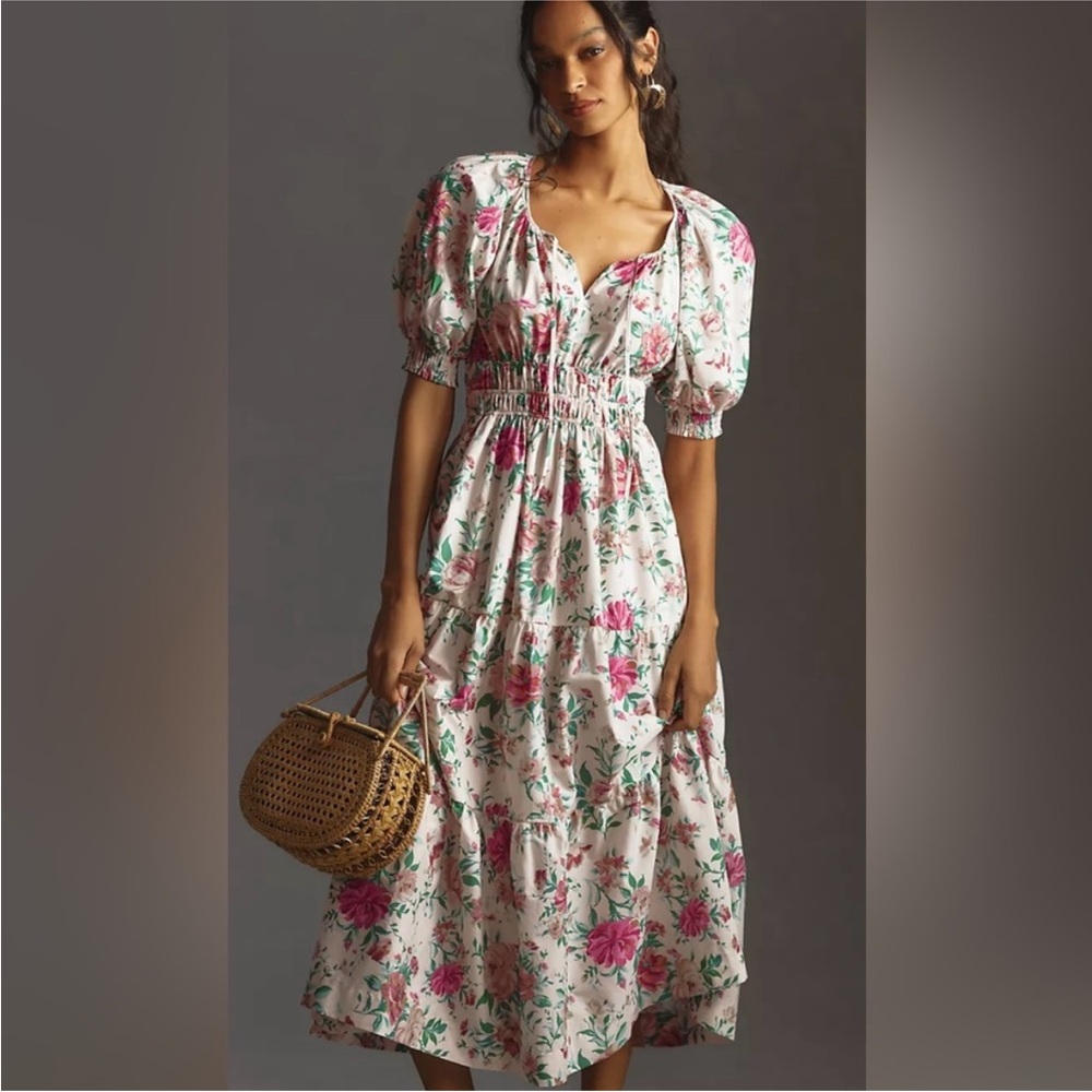 The Somerset Puff Sleeve Maxi Dress